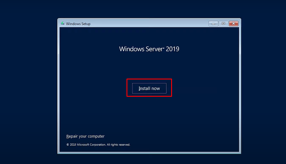 server 2019 essentials install